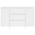 Aparador con 3 cajones madera contrachapada blanco 120x41x75