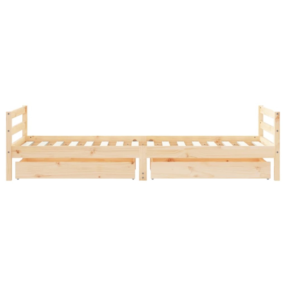Estructura de cama para niños con cajones madera pino 80x200