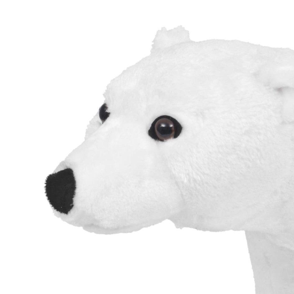 Oso polar de peluche de pie blanco