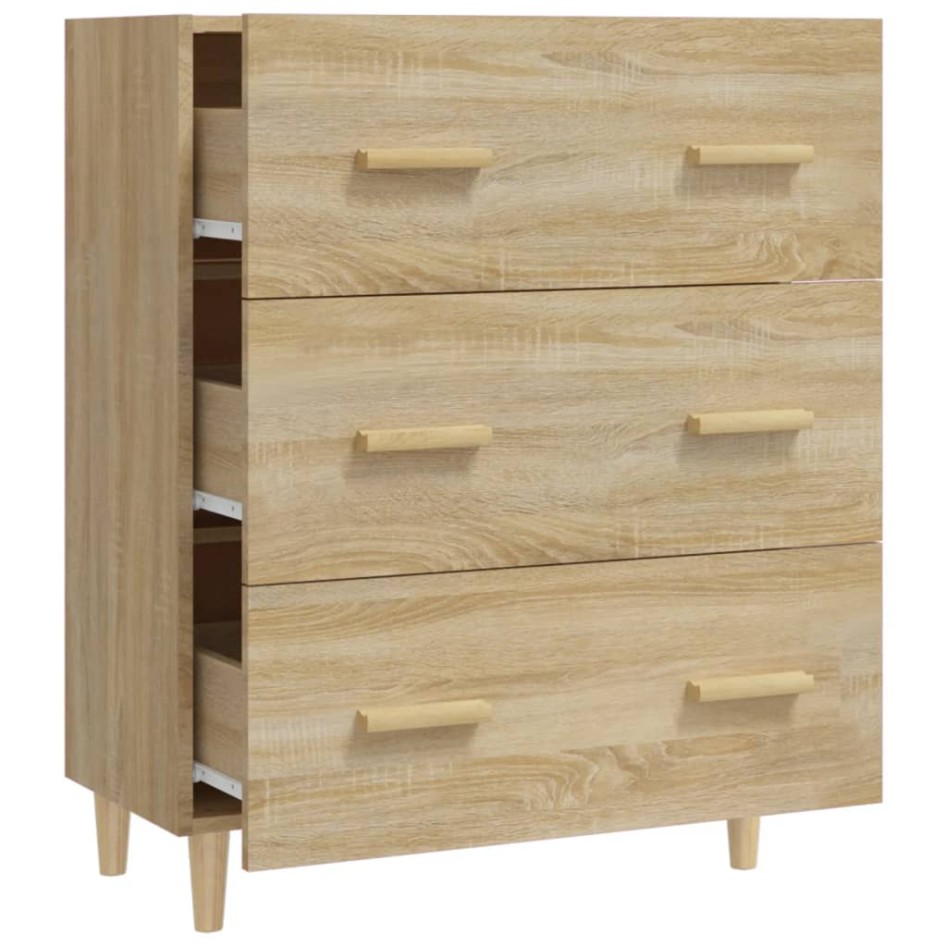 Aparador de madera contrachapada roble Sonoma 70x34x90