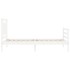 Estructura de cama individual con cabecero madera maciza
