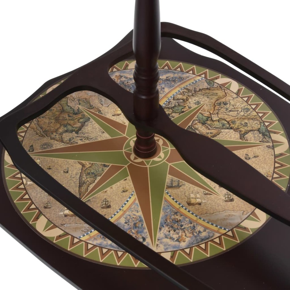 Mueble bar soporte de pie bola del mundo madera eucalipto