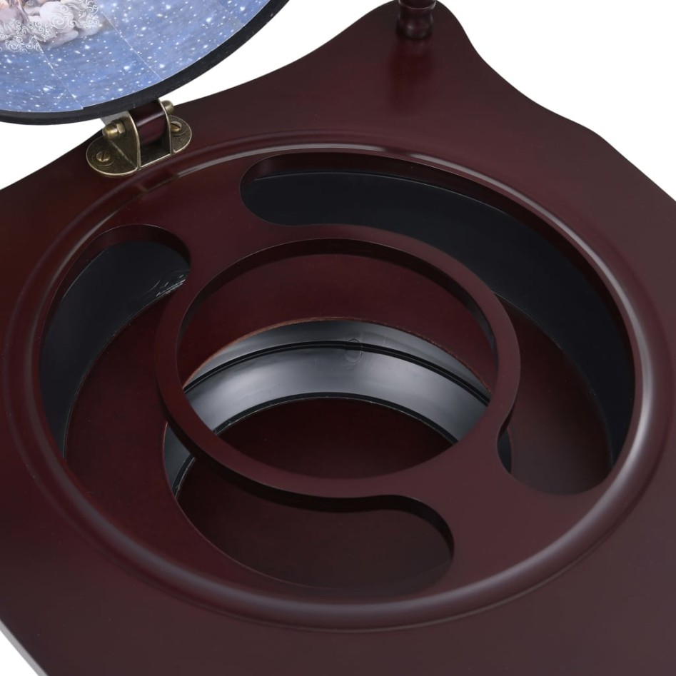 Mueble bar soporte de pie bola del mundo madera eucalipto