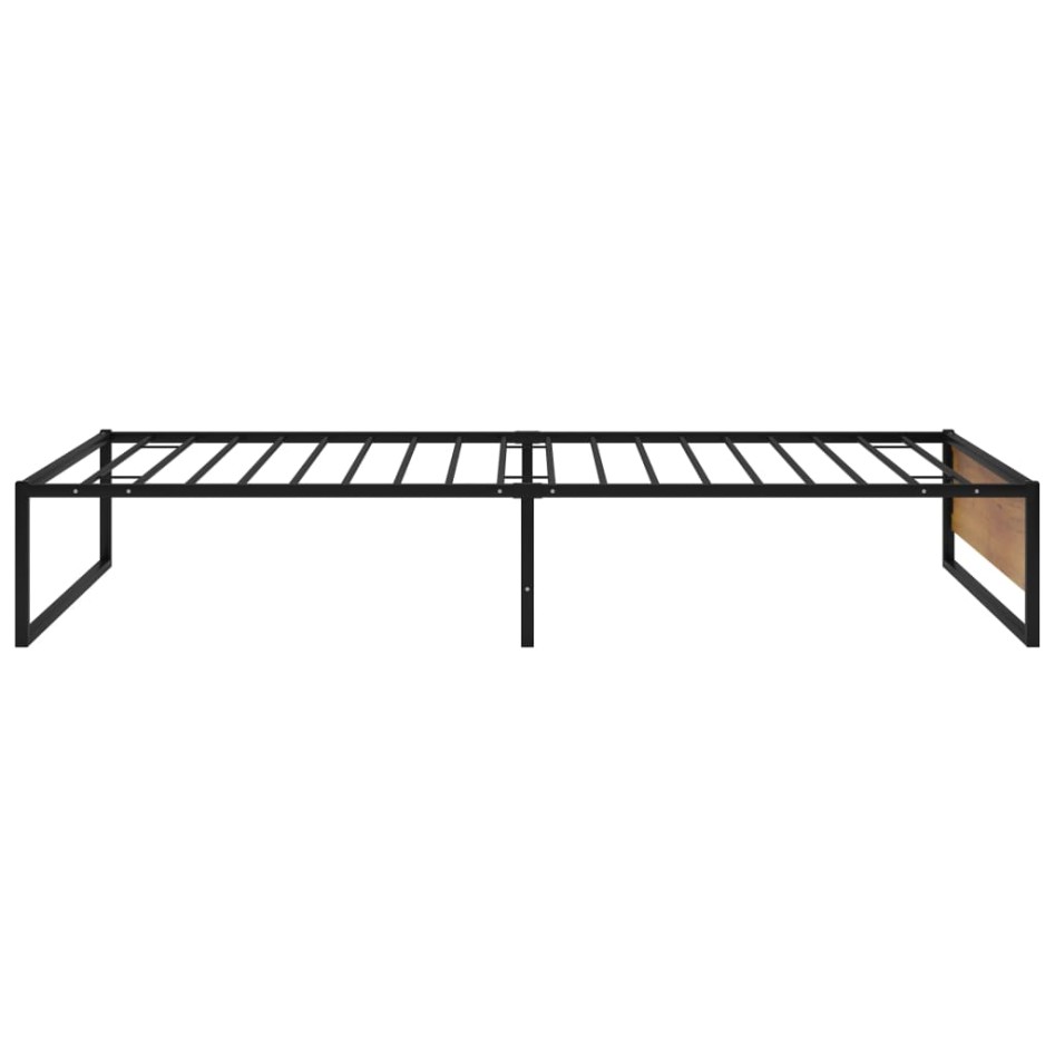 Estructura de cama de metal negra 90x200