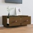 Mueble de TV madera maciza de pino marrón miel 80x34x35