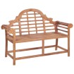 Banco de jardín madera maciza de teca 127x58,5x92,5 cm