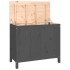 Baúl para la colada madera maciza de pino gris 88,5x44x76