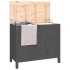 Baúl para la colada madera maciza de pino gris 88,5x44x76