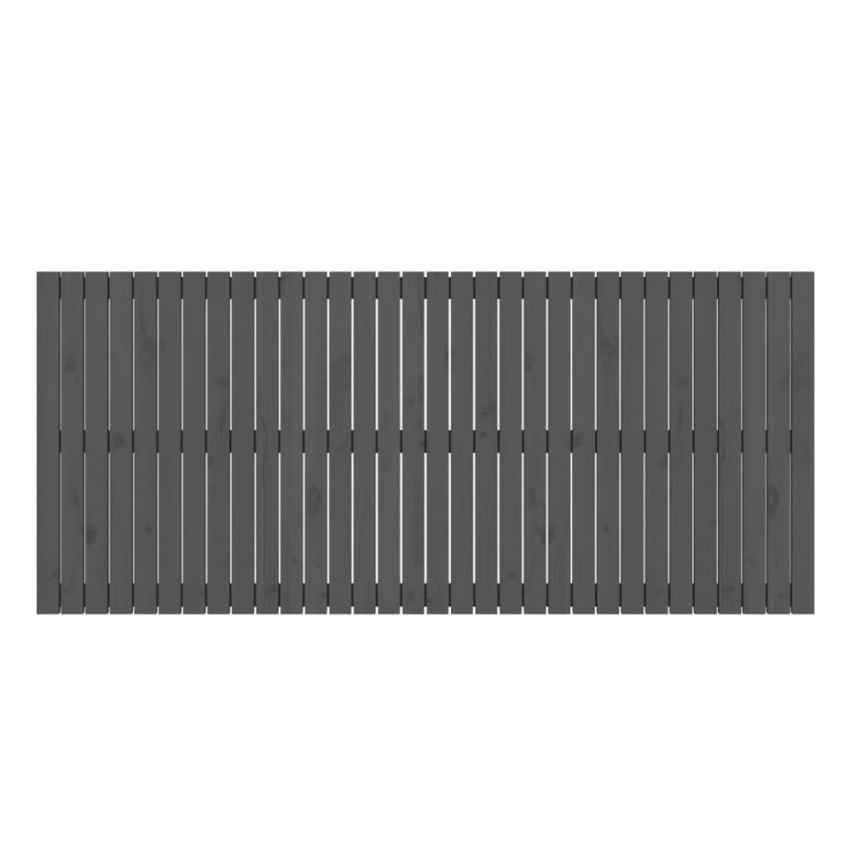 Cabecero de cama de pared madera maciza pino gris 204x3x90