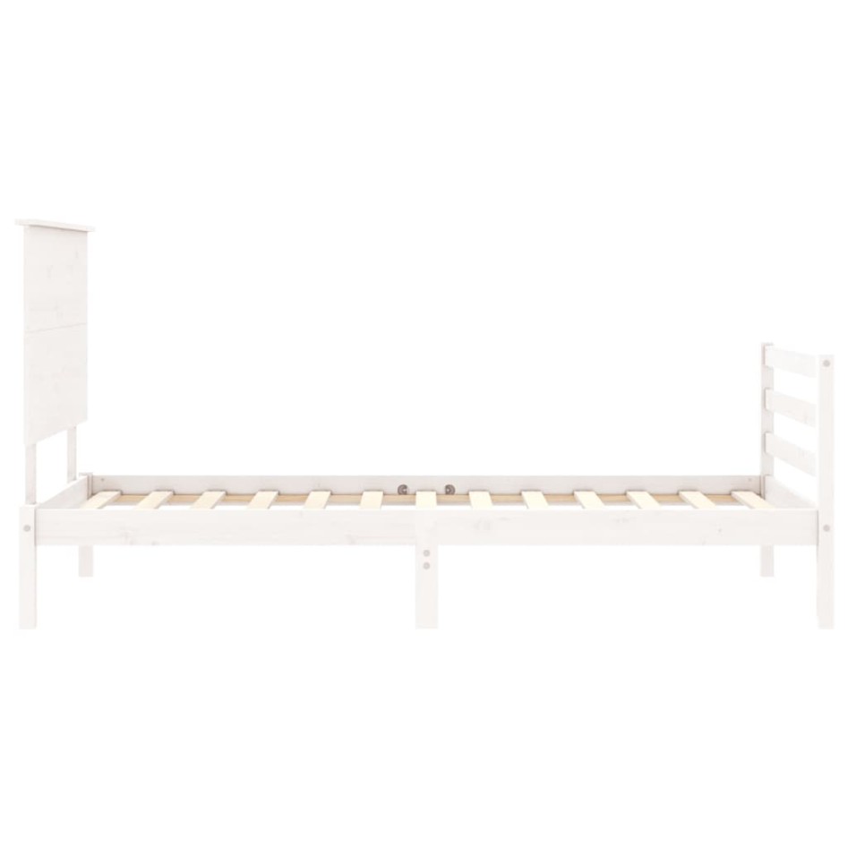 Estructura de cama con cabecero madera maciza