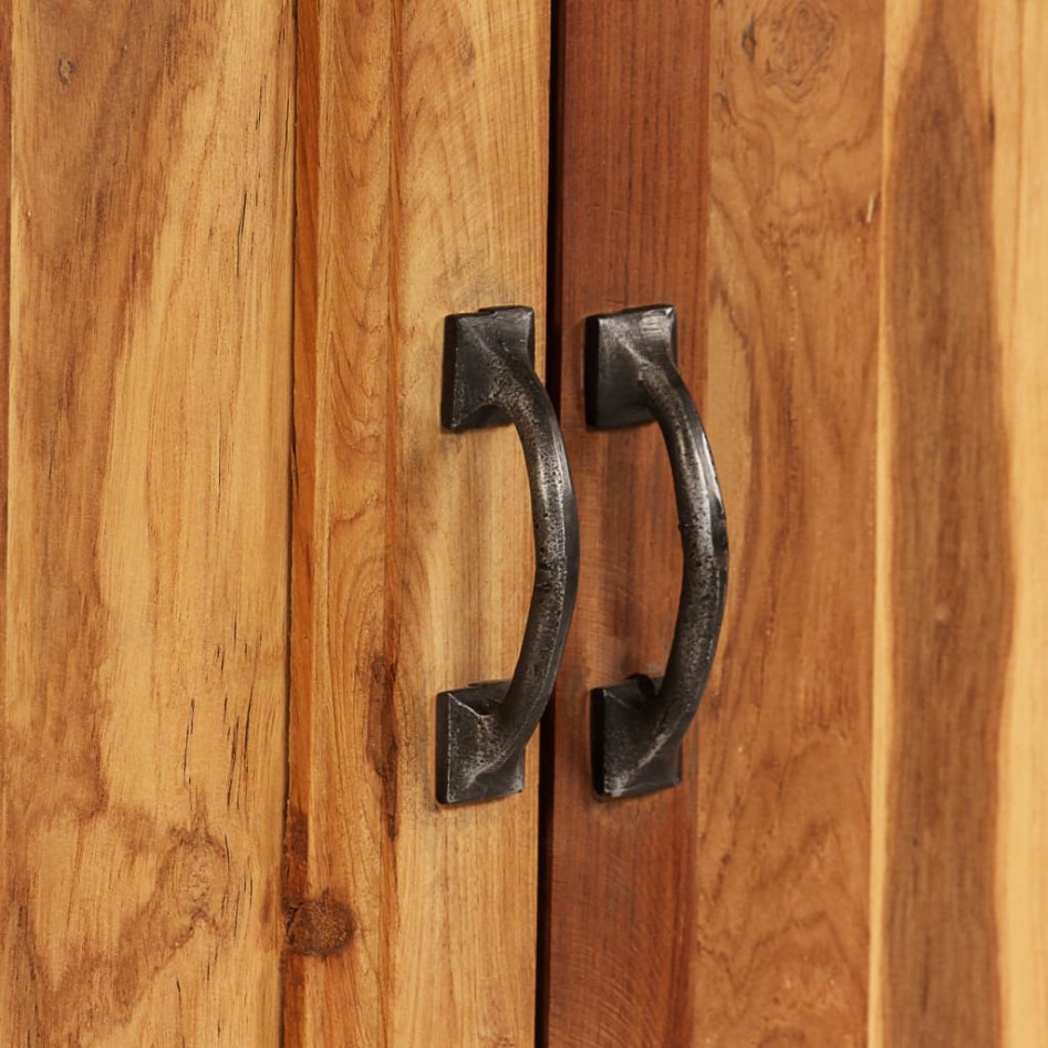 Aparador de teca reciclada y acero 65x30x70