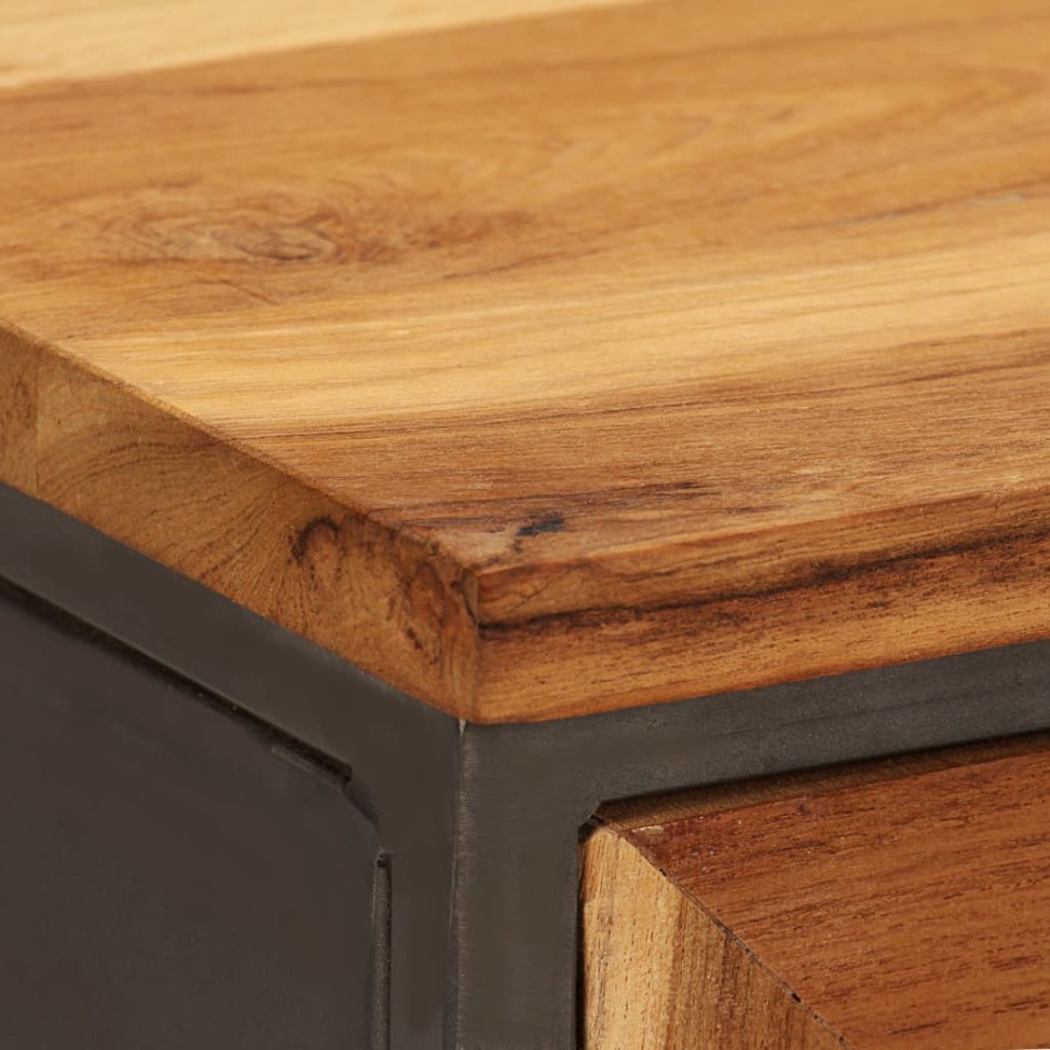 Aparador de teca reciclada y acero 65x30x70