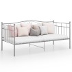 Estructura de sofá cama metal gris 90x200 cm
