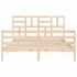 Estructura de cama de matrimonio con cabecero madera
