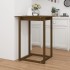 Mesa alta de bar madera maciza de pino marrón miel 80x80x110