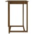Mesa alta de bar madera maciza de pino marrón miel 80x80x110
