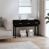 Mesa consola madera maciza de pino negro 114x40x75