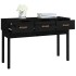 Mesa consola madera maciza de pino negro 114x40x75