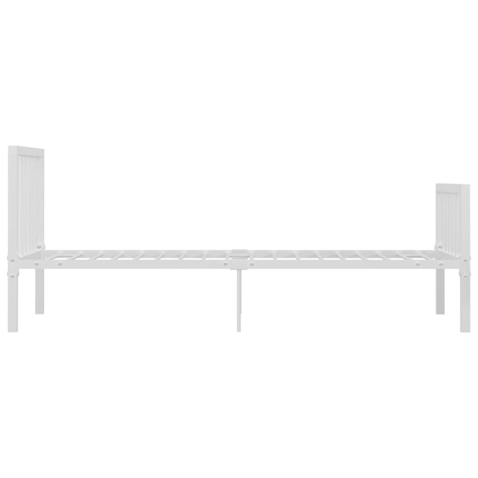 Estructura de cama de metal blanco 100x200