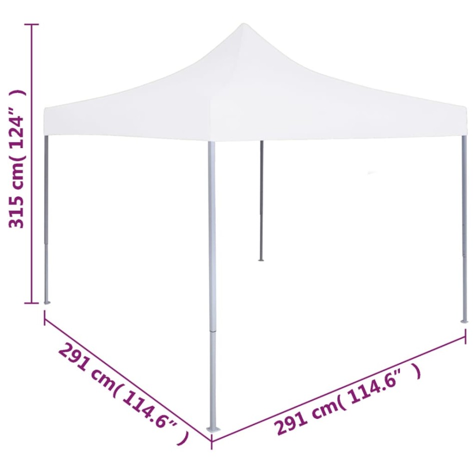 Carpa plegable profesional acero blanco 3x3