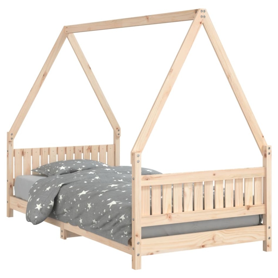 Estructura de cama infantil madera maciza de pino 90x190