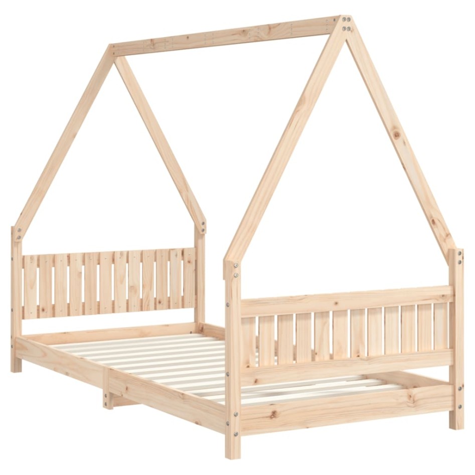 Estructura de cama infantil madera maciza de pino 90x190