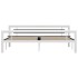 Estructura de cama de metal blanco y negro 180x200