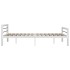 Estructura de cama de metal blanco y negro 180x200