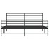 Estructura de cama cabecero y estribo metal negro 180x200