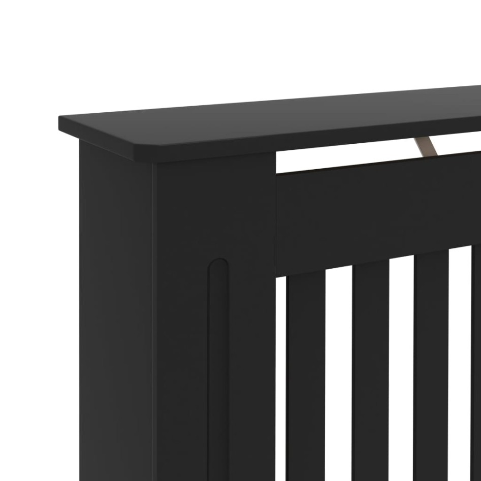 Cubierta para radiador MDF negro 172x19x81,5
