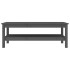 Mesa de centro de madera maciza de pino gris 110x50x40