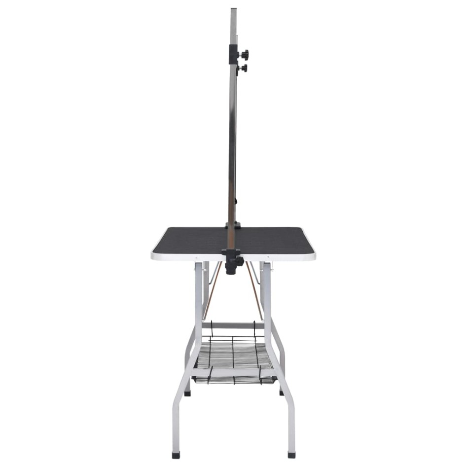 Mesa de aseo para perros ajustable con 2 lazos y