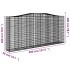 Cesta gaviones forma arco hierro galvanizado 400x50x180/200