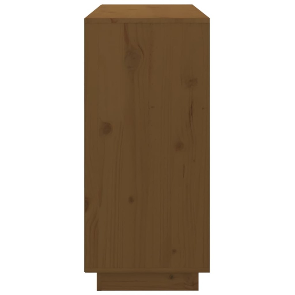 Aparador de madera maciza de pino marrón miel 111x34x75