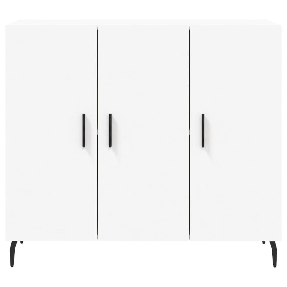 Aparador de madera de ingeniería blanco 90x34x80