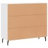 Aparador de madera de ingeniería blanco 90x34x80