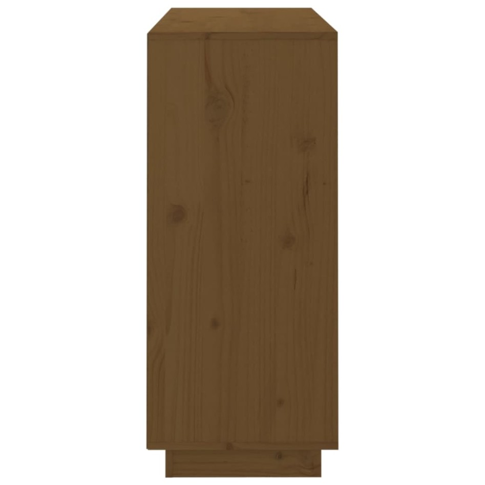 Aparador de madera maciza de pino marrón miel 104,5x34x80