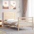 Estructura de cama con cabecero madera maciza 100x200