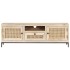 Mueble para TV madera maciza mango y caña natural 120x30x40