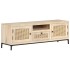 Mueble para TV madera maciza mango y caña natural 120x30x40