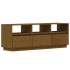 Mueble de TV madera maciza de pino marrón miel 140x37x50