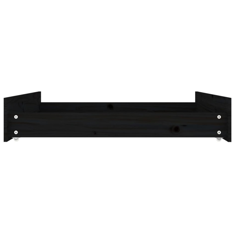 Cajones de cama 2 unidades madera maciza de pino