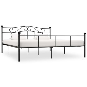 Estructura de cama de metal negro 180x200