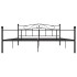 Estructura de cama de metal negro 180x200