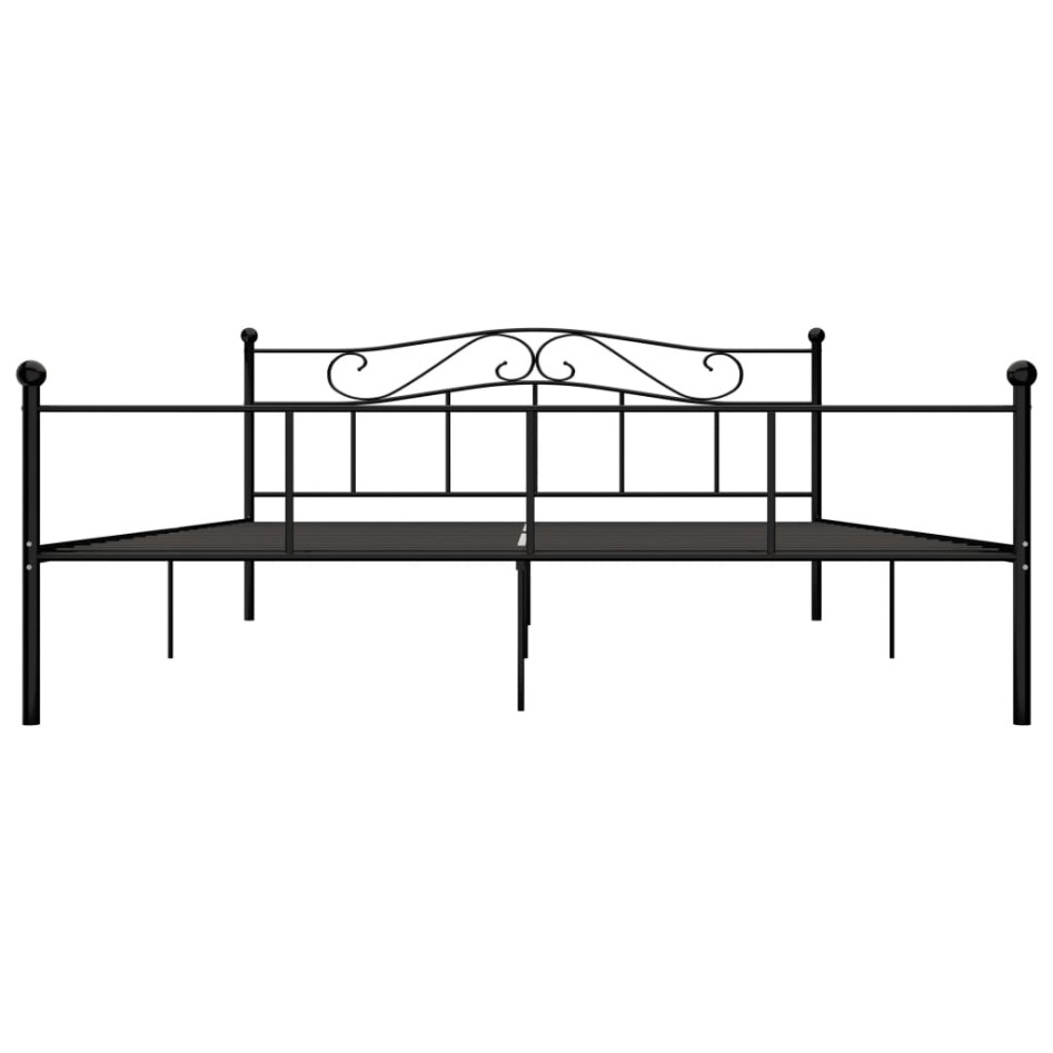 Estructura de cama de metal negro 180x200
