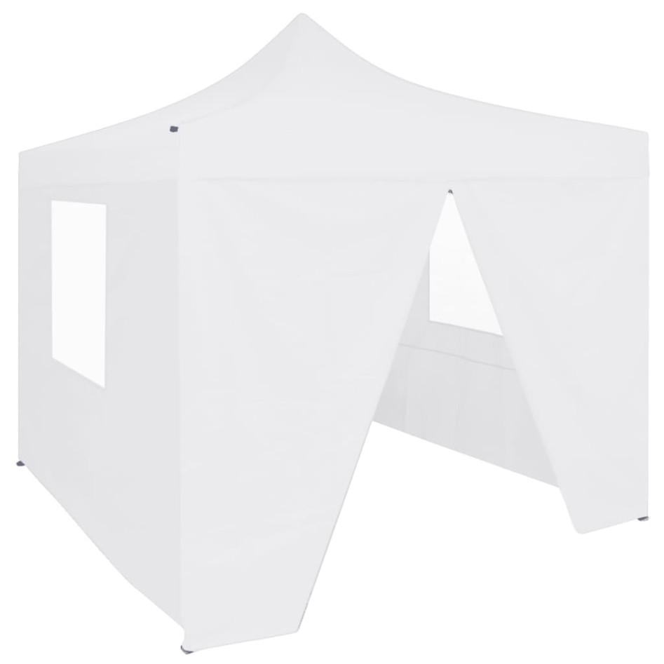 Carpa plegable profesional con 4 paredes acero blanco 2x2