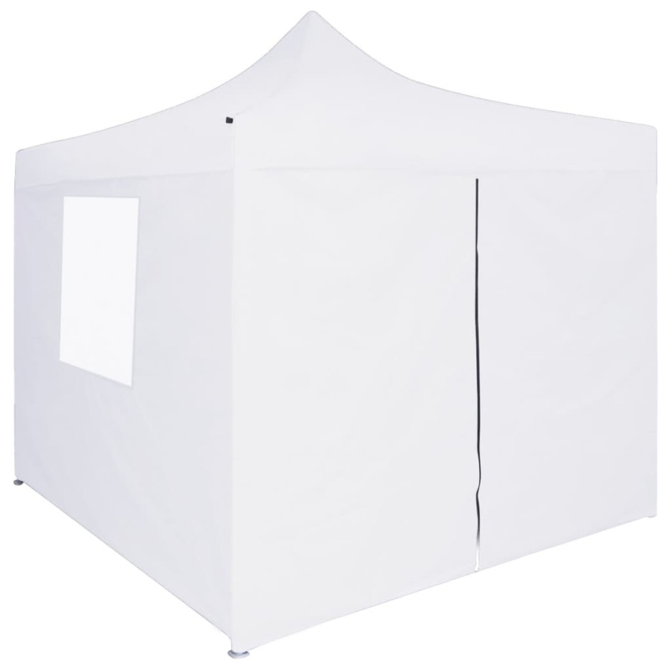 Carpa plegable profesional con 4 paredes acero blanco 2x2