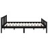 Estructura de cama madera maciza negro 120x200