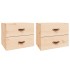 Mesitas de noche de pared 2 uds 50x36x40