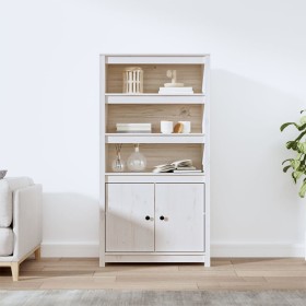 Aparador alto madera maciza de pino blanco 80x35x154